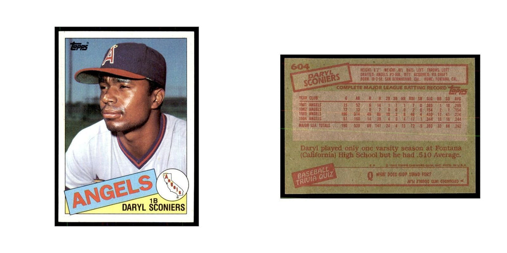 1985 Topps Daryl Sconiers Angels #604