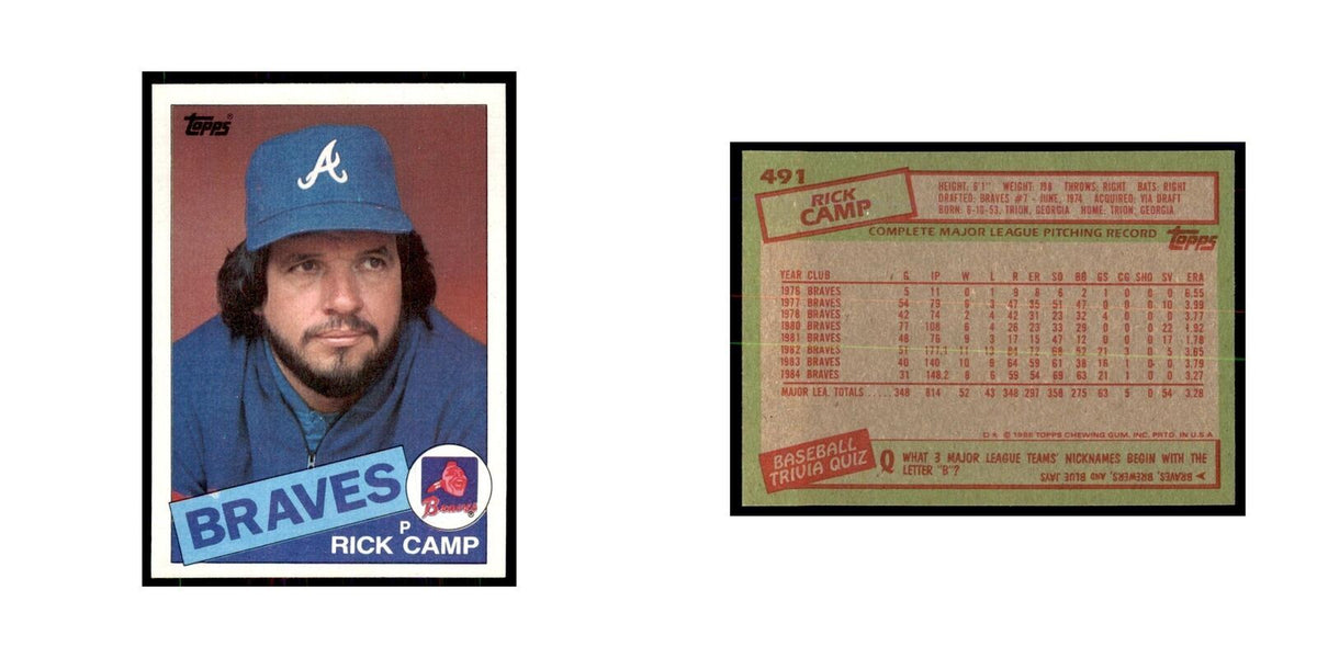 1985 Topps Rick Camp Braves #491