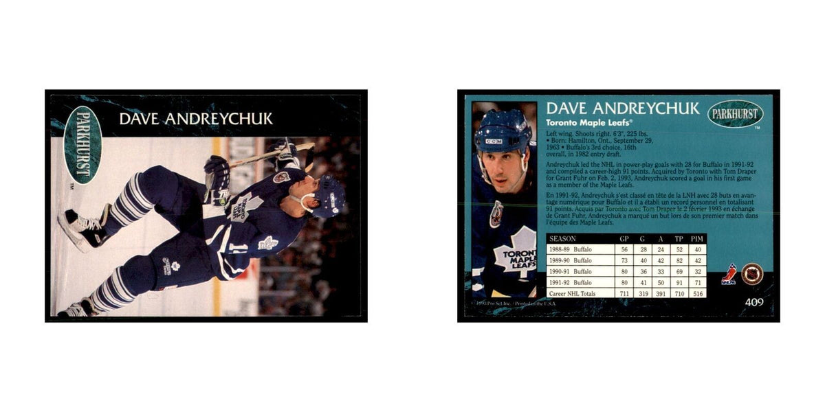 1992 Parkhurst French Dave Andreychuk Hockey Cards #409