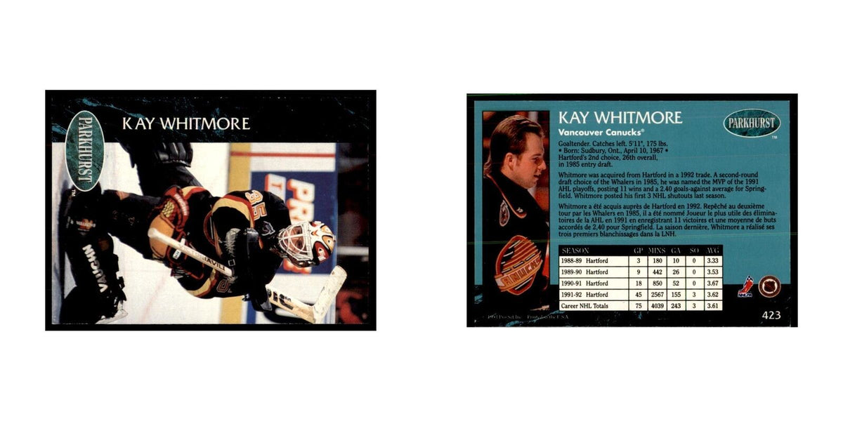1992 Parkhurst French Kay Whitmore Hockey Cards #423