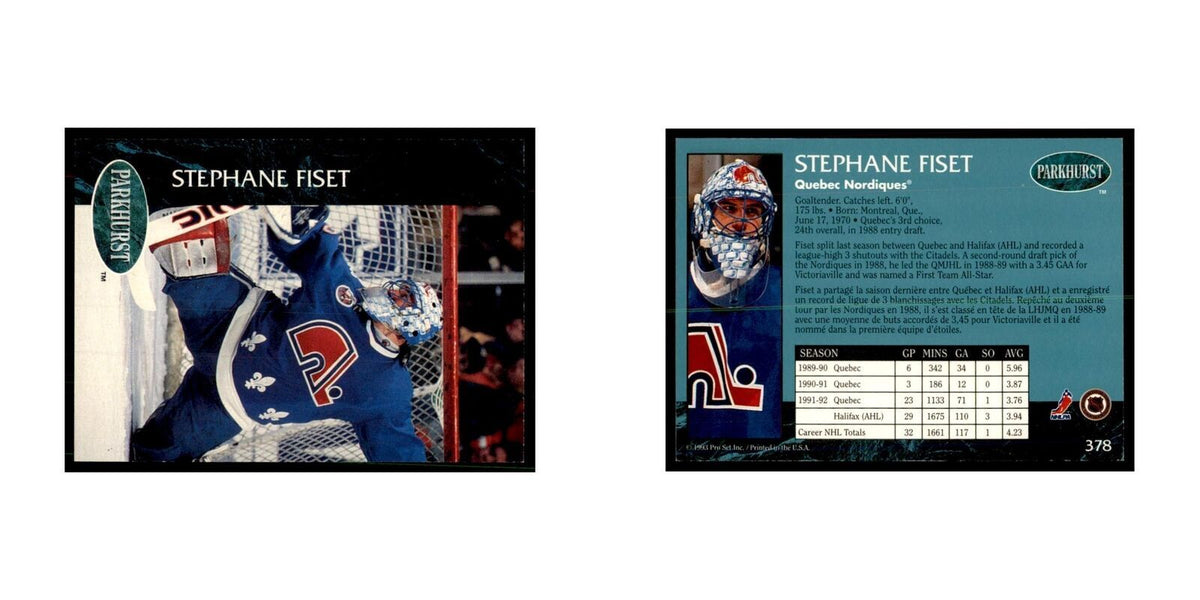 1992 Parkhurst French Stephane Fiset Hockey Cards #378