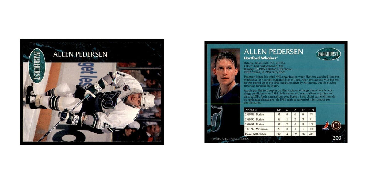 1992 Parkhurst French Allen Pedersen Hockey Cards #300