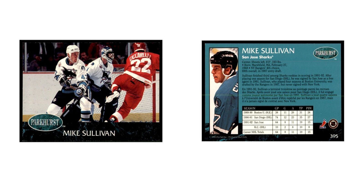 1992 Parkhurst French Mike Sullivan Hockey Cards #395