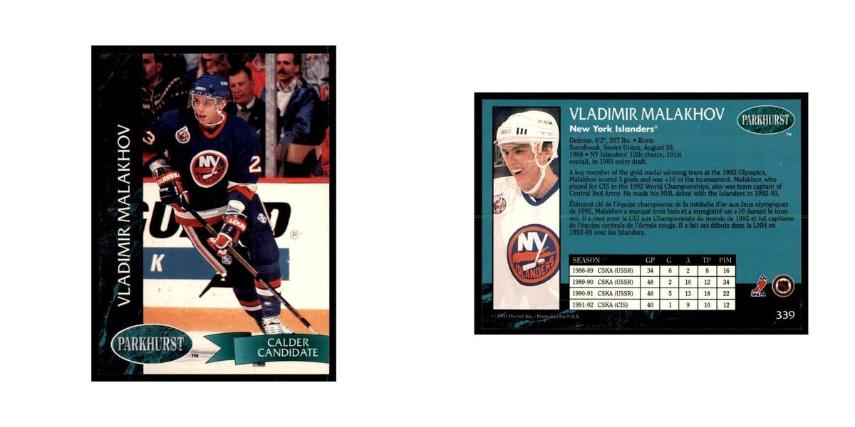 1992 Parkhurst French Vladimir Malakhov Hockey Cards #339