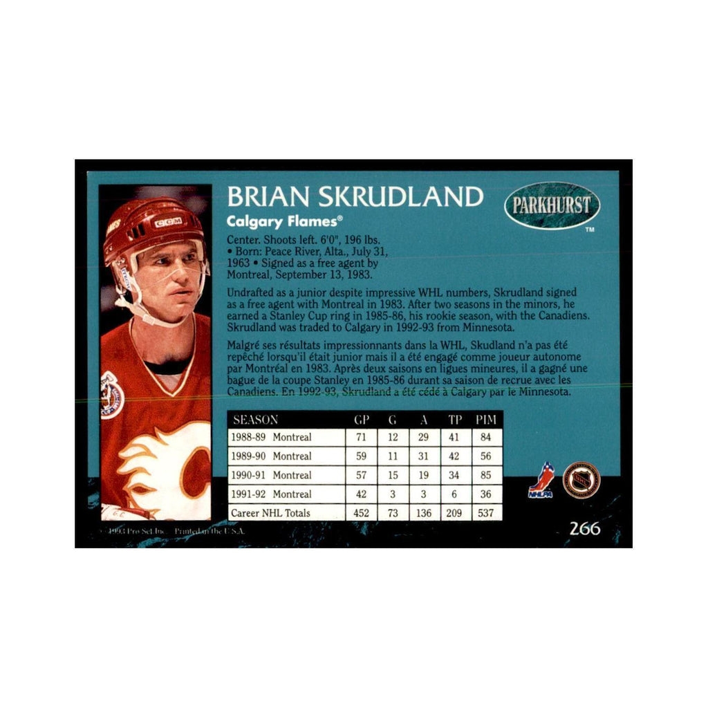 1992 Parkhurst French Brian Skrudland Hockey Cards #266