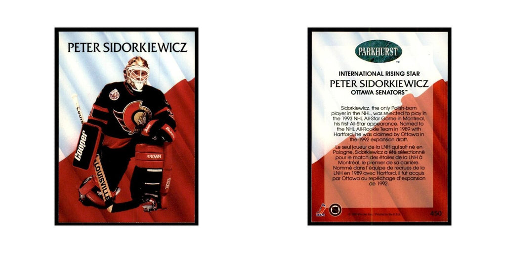 1992 Parkhurst French Peter Sidorkiewicz Hockey Cards #450