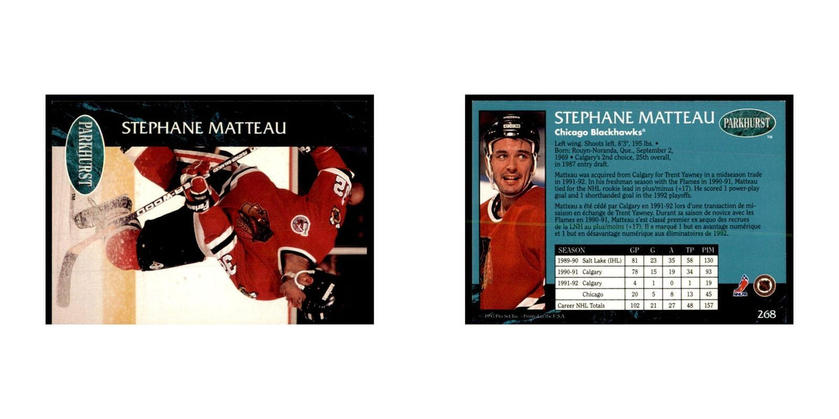 1992 Parkhurst French Stephane Matteau Hockey Cards #268