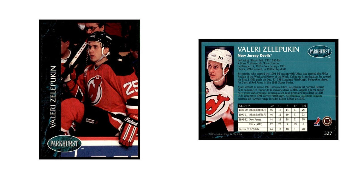 1992 Parkhurst French Valeri Zelepukin Hockey Cards #327