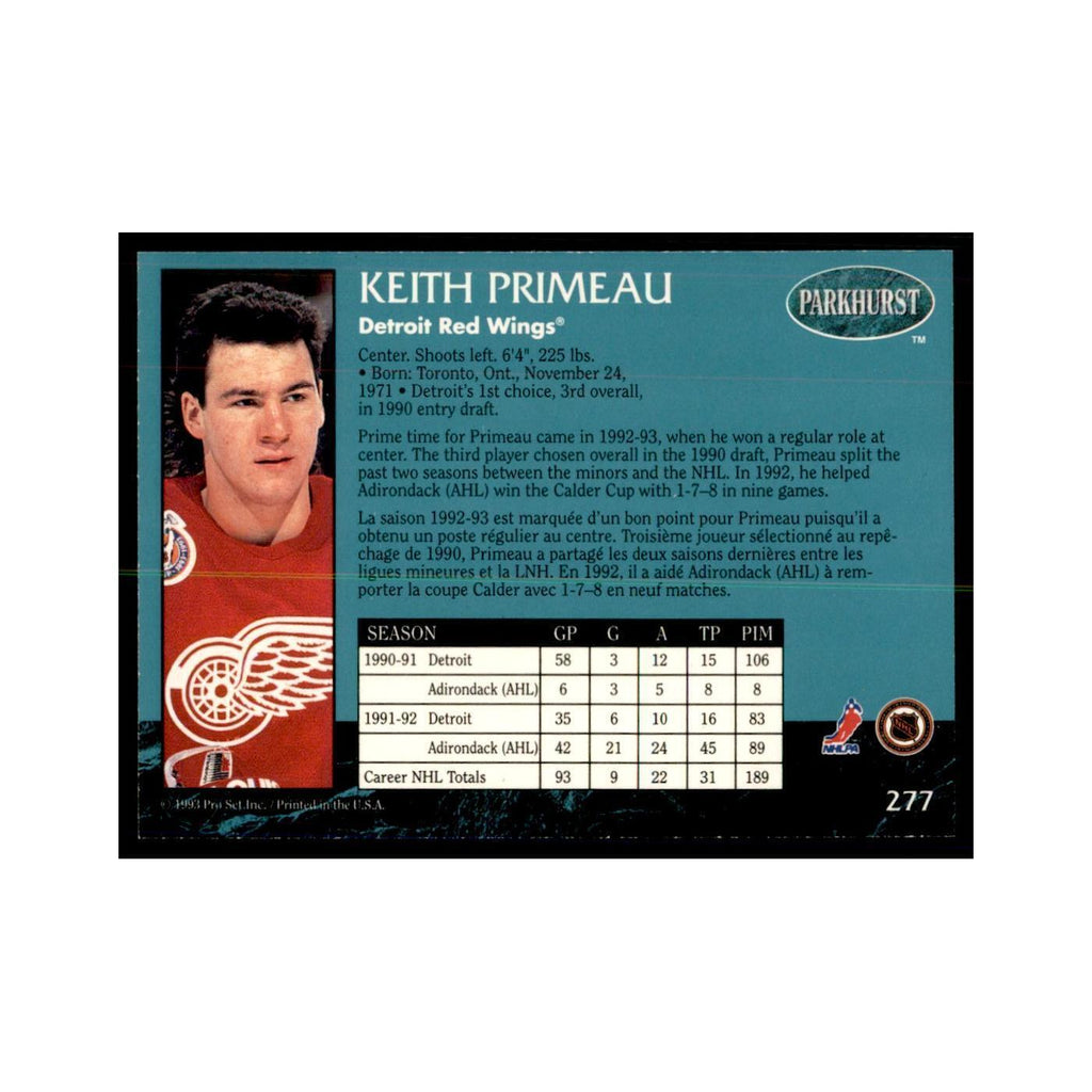 1992 Parkhurst French Keith Primeau Hockey Cards #277