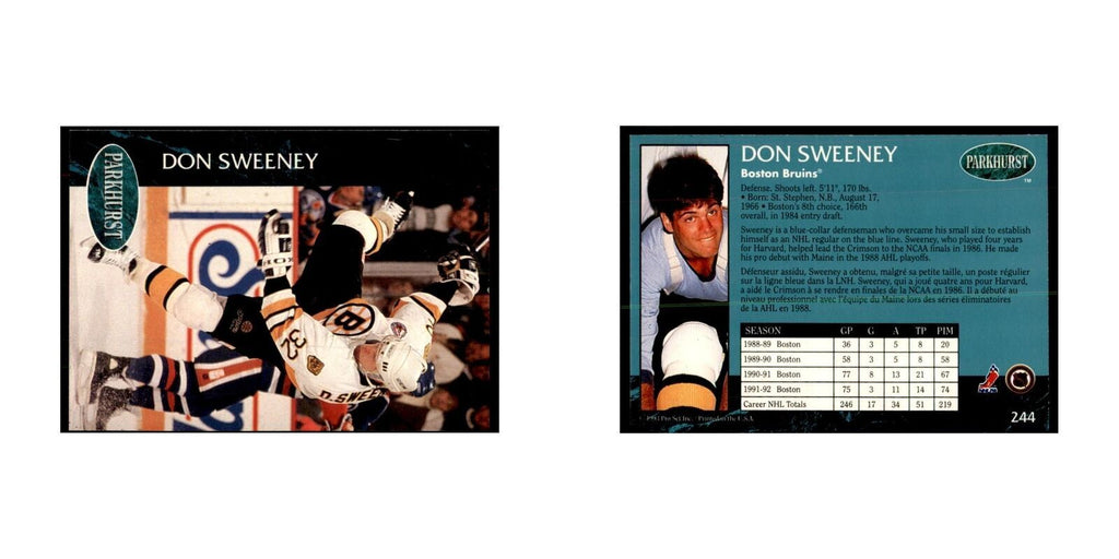 1992 Parkhurst French Don Sweeney Hockey Cards #244