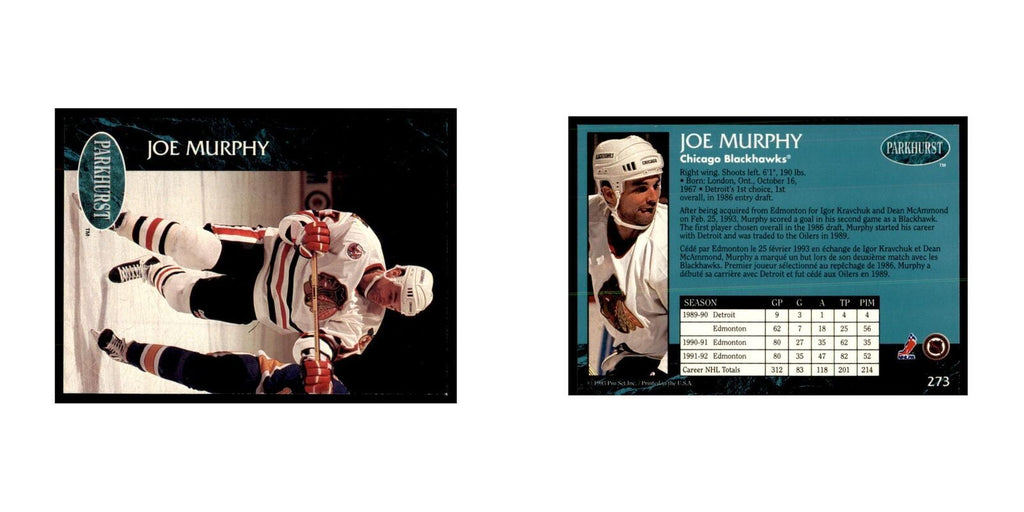 1992 Parkhurst French Joe Murphy Hockey Cards #273
