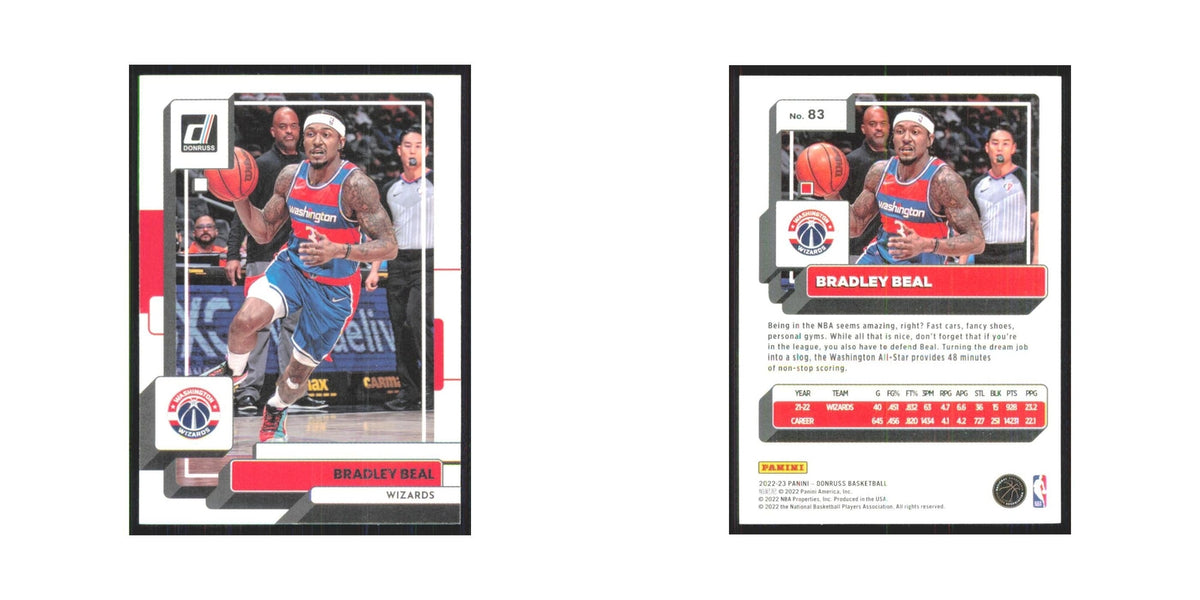 Bradley Beal 2022 Panini Donruss #83 Washington Wizards Basketball Card NM
