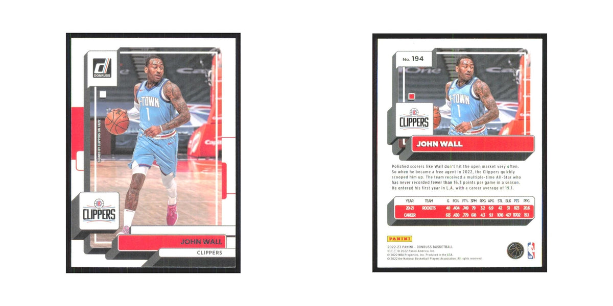 John Wall 2022 Panini Donruss #194 Los Angeles Clippers Basketball Card NM