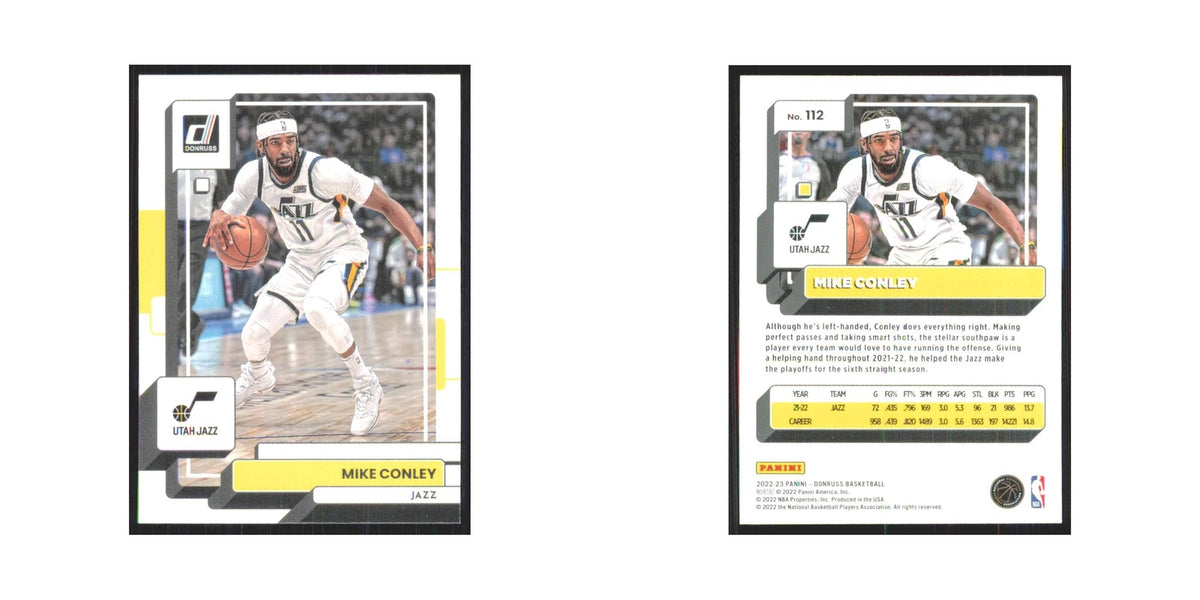 Mike Conley 2022 Panini Donruss #112 Utah Jazz Basketball Card NM