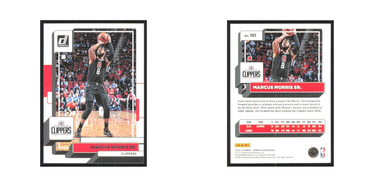 Marcus Morris Sr. 2022 Panini Donruss #181 Los Angeles Clippers NM