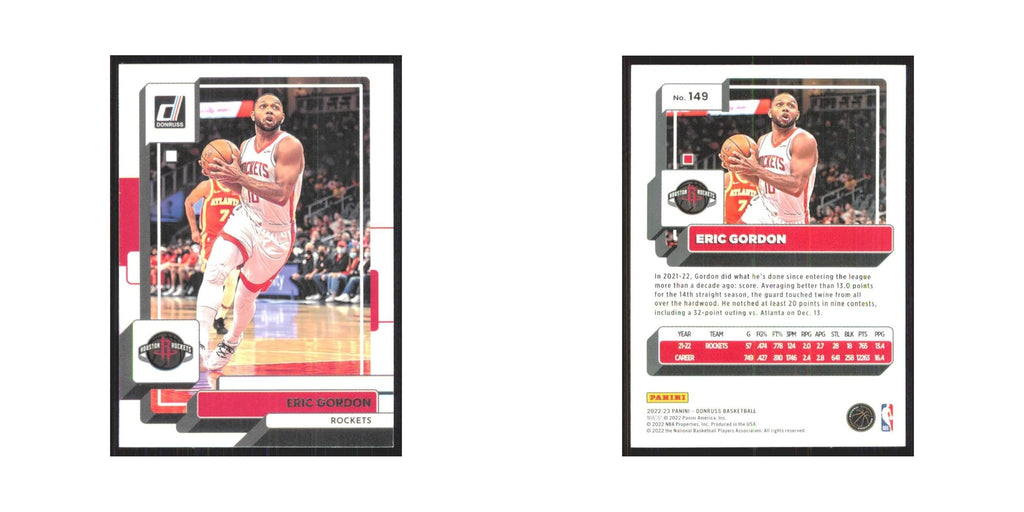 Eric Gordon 2022 Panini Donruss #149 Houston Rockets Basketball Card NM