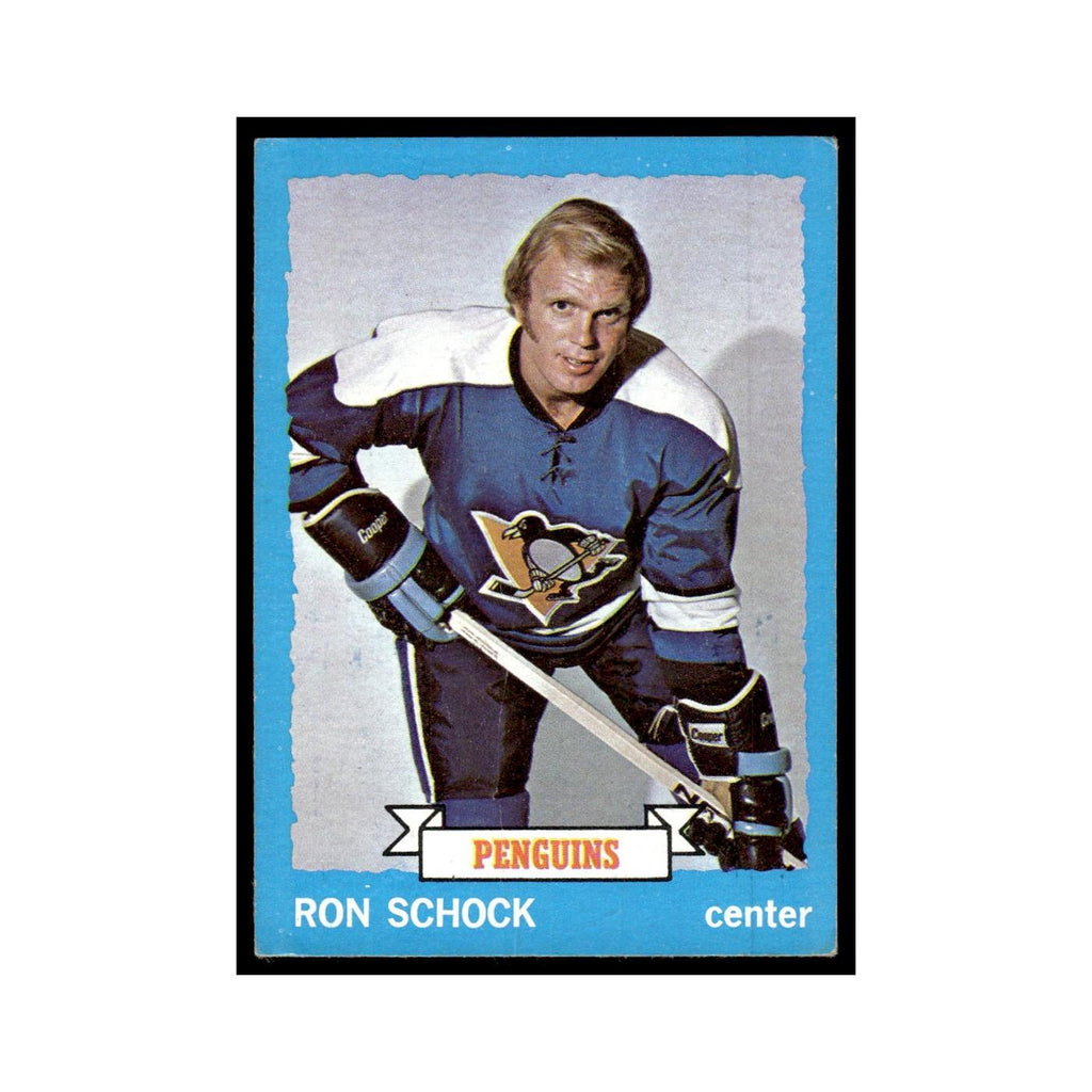 Ron Schock 1973 Topps (Damaged) #113 Pittsburgh Penguins Hockey Card Poor