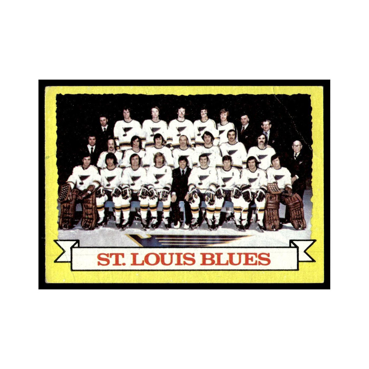 Blues Team 1973 Topps (Damaged) #105 Hockey Card Poor