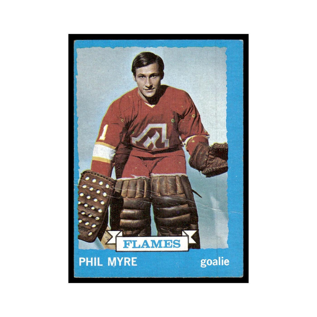 Phil Myre 1973 Topps (Damaged) #77 Atlanta Flames Hockey Card Poor