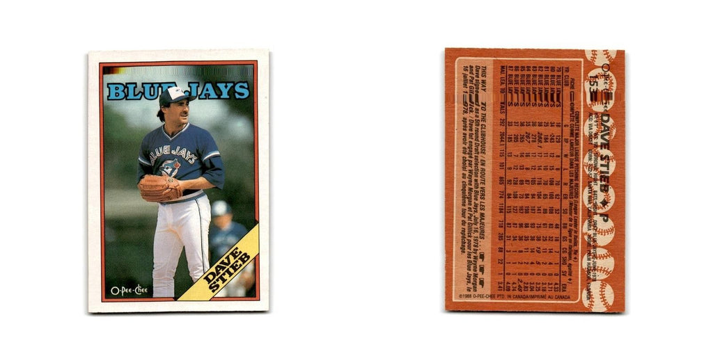 Dave Stieb 1988 O-Pee-Chee #153 Toronto Blue Jays Baseball Card NM