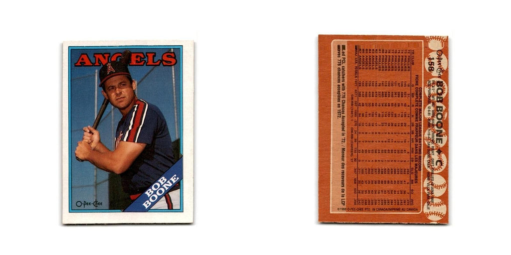 Bob Boone 1988 O-Pee-Chee #158 California Angels Baseball Card NM