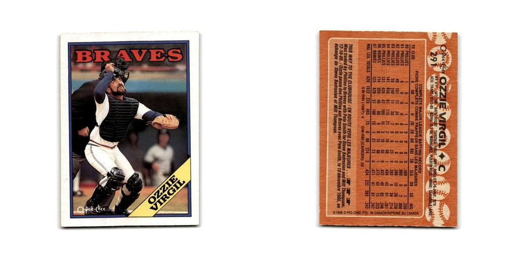 Ozzie Virgil 1988 O-Pee-Chee #291 Atlanta Braves Baseball Card NM