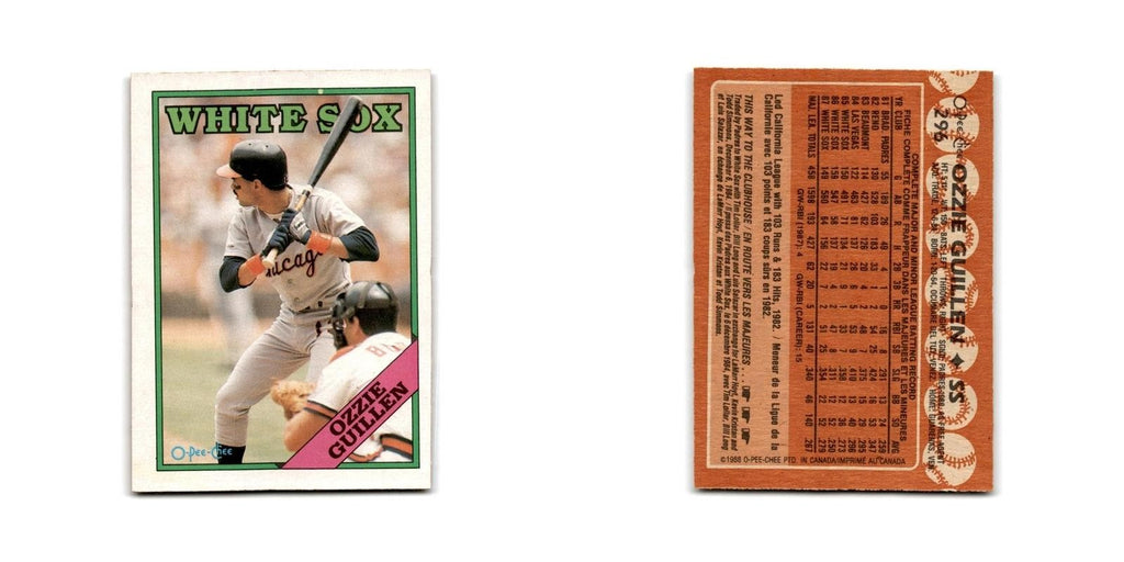 Ozzie Guillen 1988 O-Pee-Chee #296 Chicago White Sox Baseball Card NM
