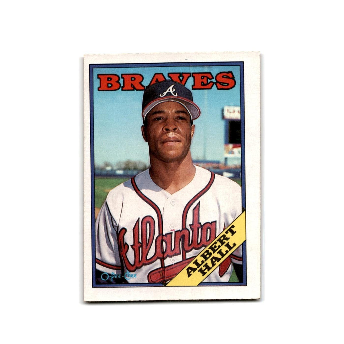 Albert Hall 1988 O-Pee-Chee #213 Atlanta Braves Baseball Card NM