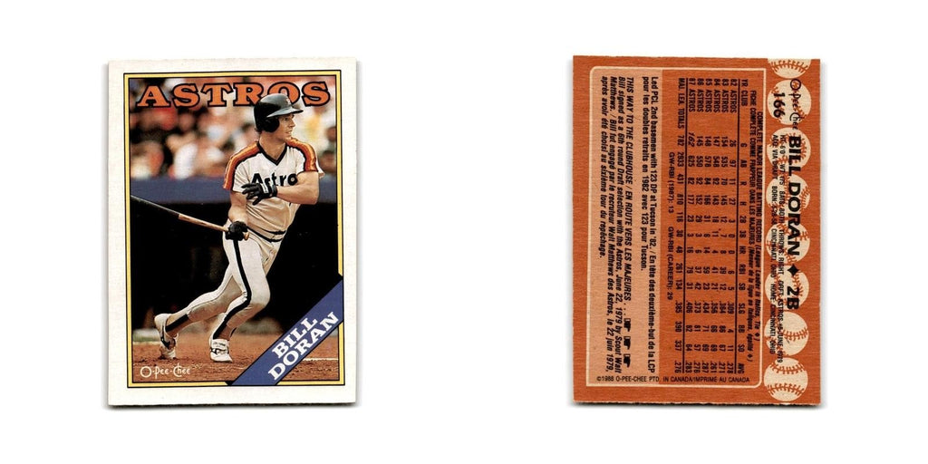 Bill Doran 1988 O-Pee-Chee #166 Houston Astros Baseball Card NM