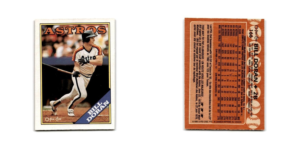 Bill Doran 1988 O-Pee-Chee #166 Houston Astros Baseball Card NM
