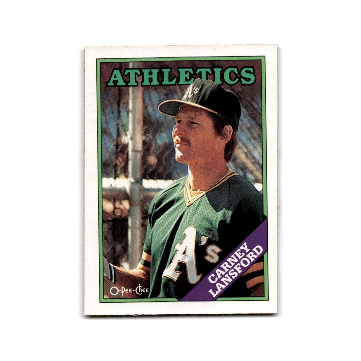 Carney Lansford 1988 O-Pee-Chee #292 Oakland Athletics Baseball Card NM