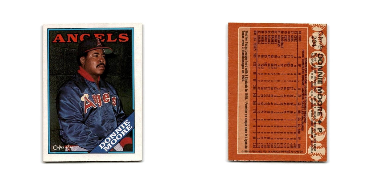 Donnie Moore 1988 O-Pee-Chee #204 California Angels Baseball Card NM