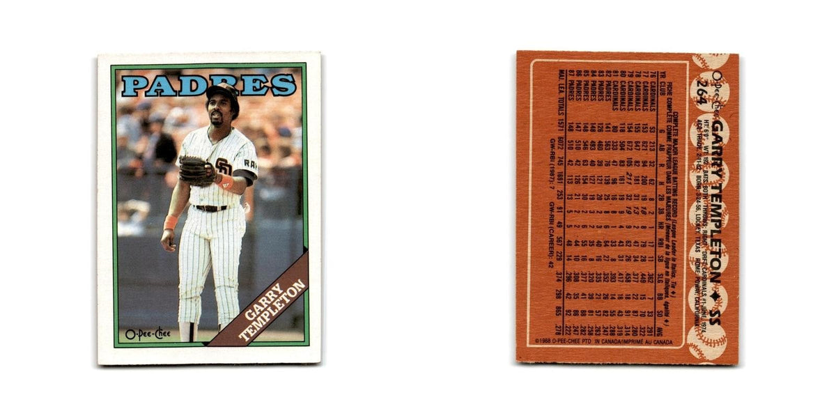 Garry Templeton 1988 O-Pee-Chee #264 San Diego Padres Baseball Card NM