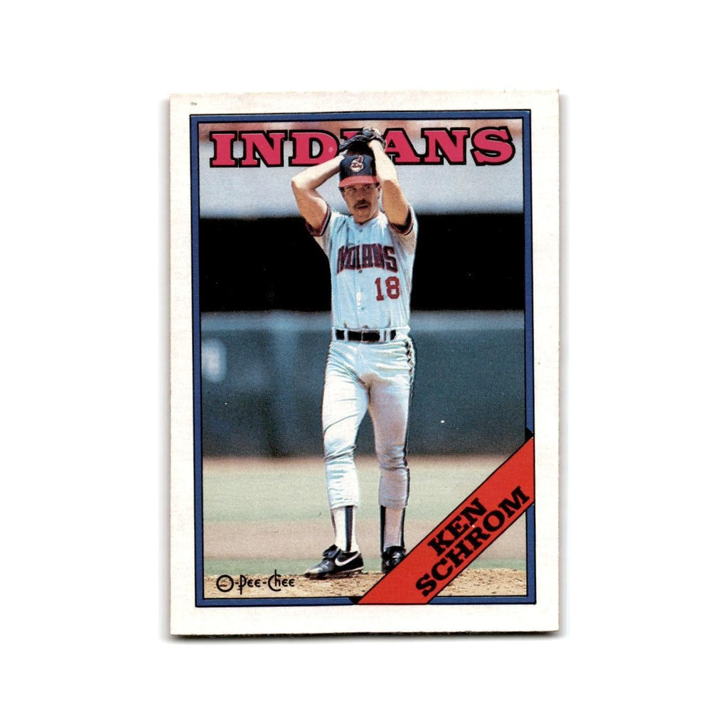 Ken Schrom 1988 O-Pee-Chee #256 Cleveland Indians Baseball Card NM