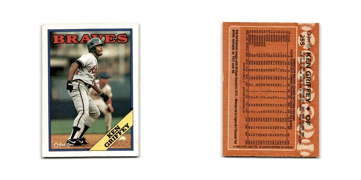 Ken Griffey Sr. 1988 O-Pee-Chee #255 Atlanta Braves Baseball Card NM