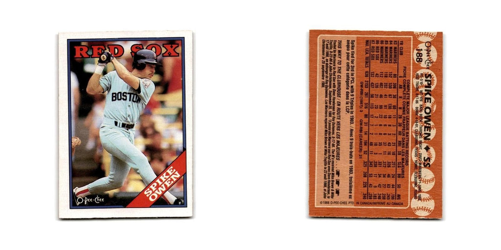 Spike Owen 1988 O-Pee-Chee #188 Boston Red Sox Baseball Card NM