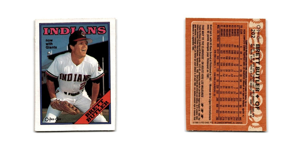 Brett Butler 1988 O-Pee-Chee #202 San Francisco Giants Baseball Card NM