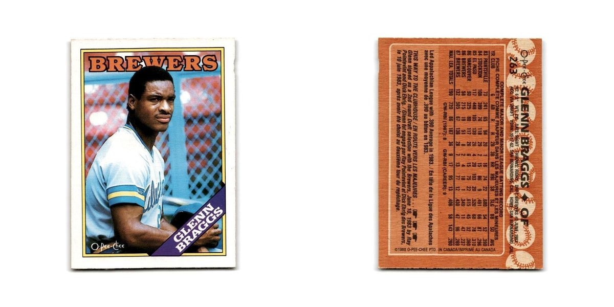 Glenn Braggs 1988 O-Pee-Chee #263 Milwaukee Brewers Baseball Card NM