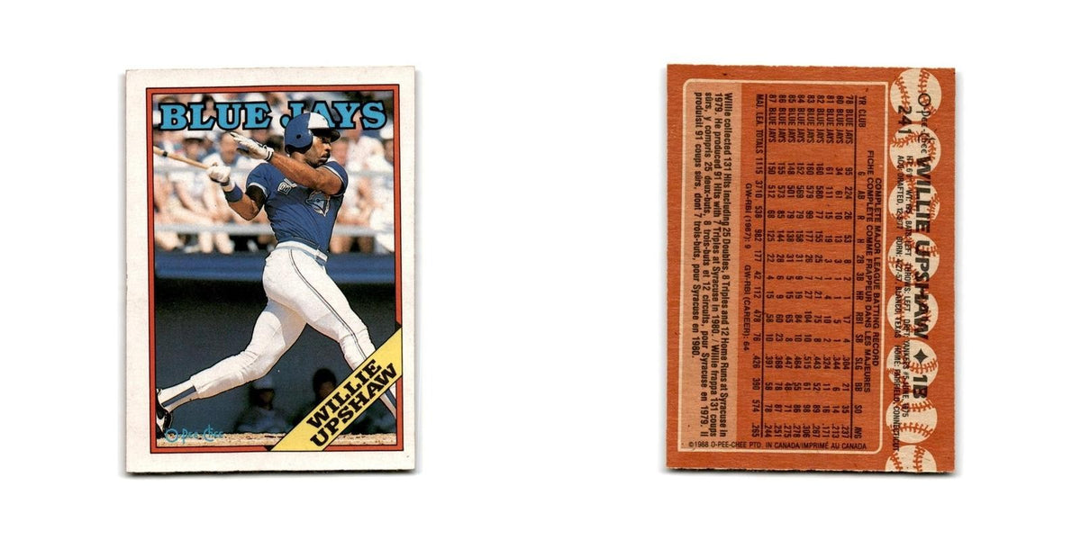 Willie Upshaw 1988 O-Pee-Chee #241 Toronto Blue Jays Baseball Card NM