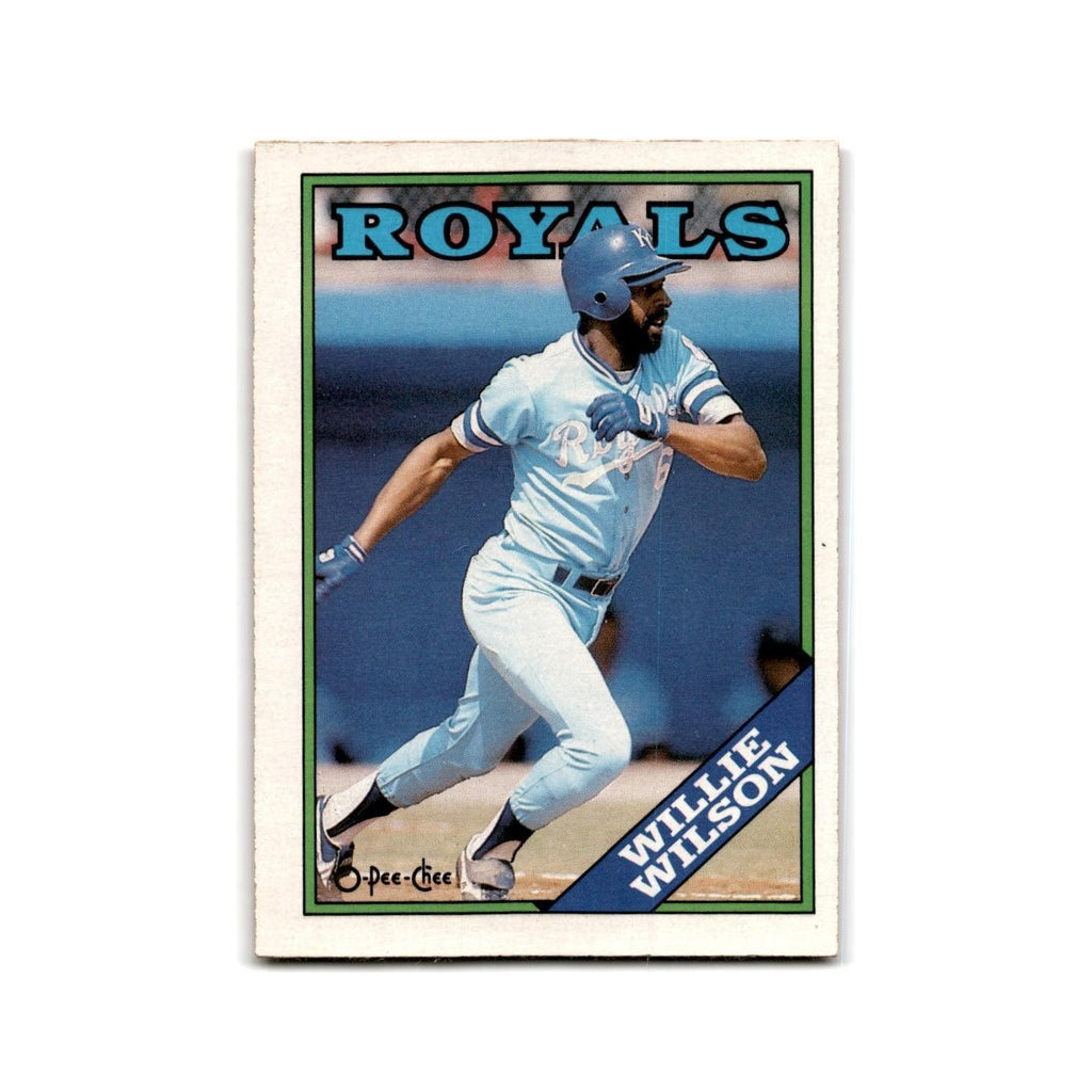 Willie Wilson 1988 O-Pee-Chee #222 Kansas City Royals Baseball Card NM