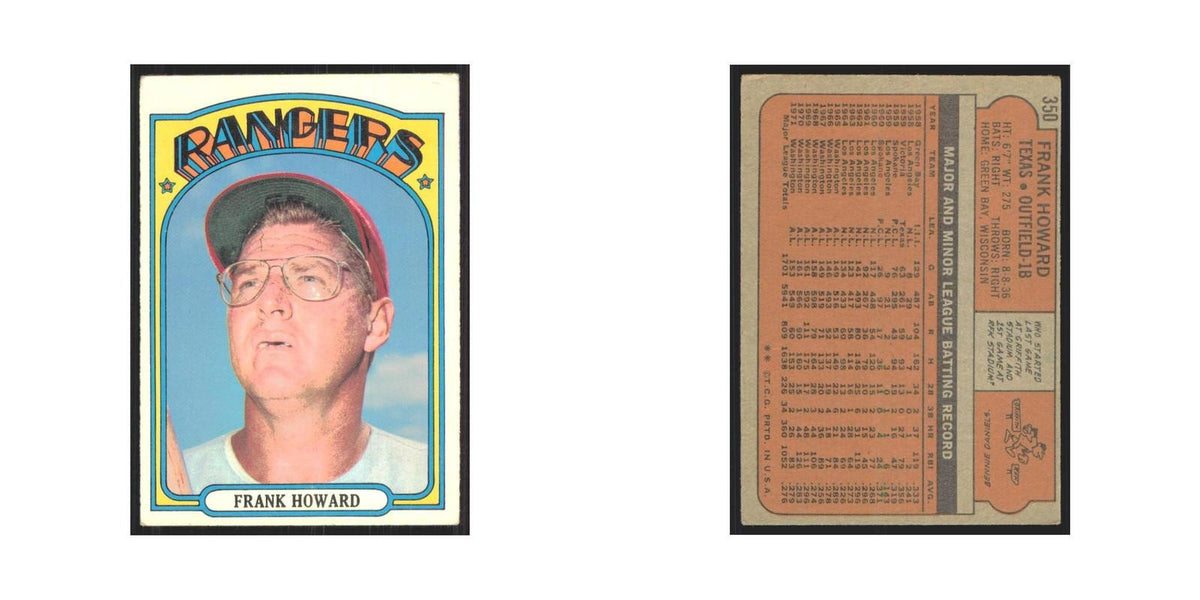 1972 Topps Frank Howard Rangers #350