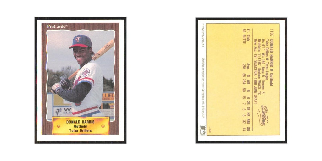 1990 ProCardsDonald Harris Tulsa Drillers #1167