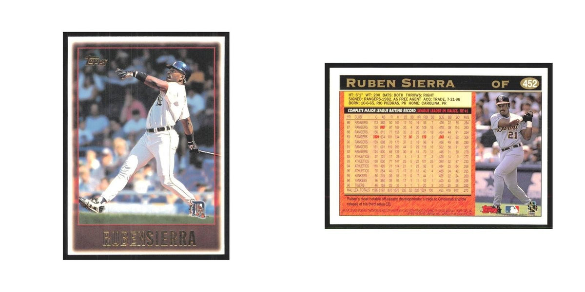 1997 Topps Ruben Sierra Tigers #452