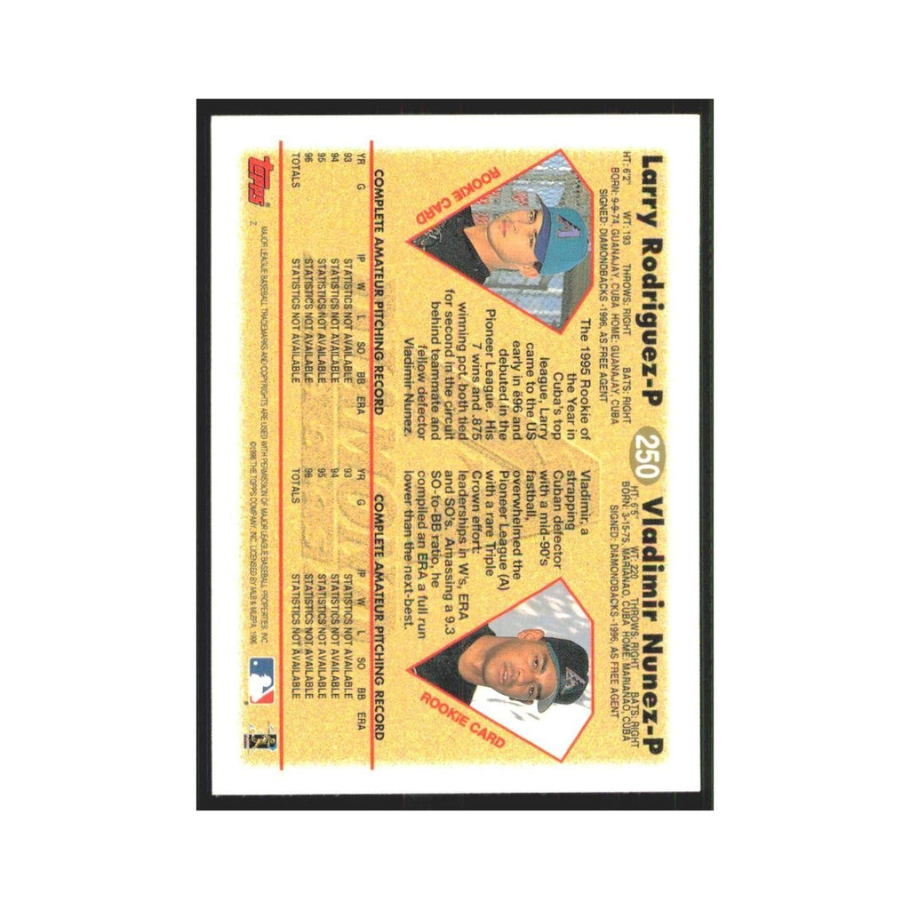 1997 Topps Vladimir Nunez/Larry Rodriguez Diamondbacks #250
