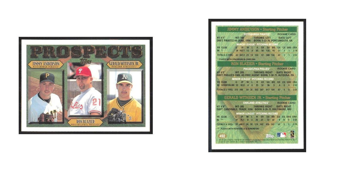 1997 Jimmy Anderson/Ron Blazier/Jay Witasick Pittsburgh Pirates/Philadelphia Phi