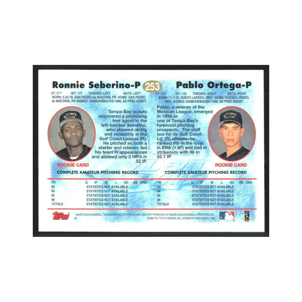 1997 Topps Pablo Ortega/Ronni Seberino Rays #253