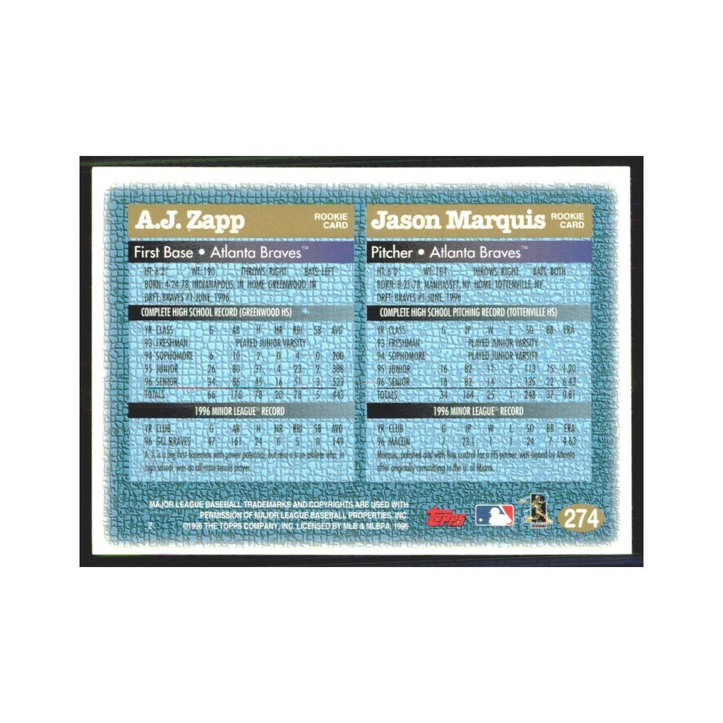 1997 Topps Jason Marquis/A.J. Zapp Braves #274