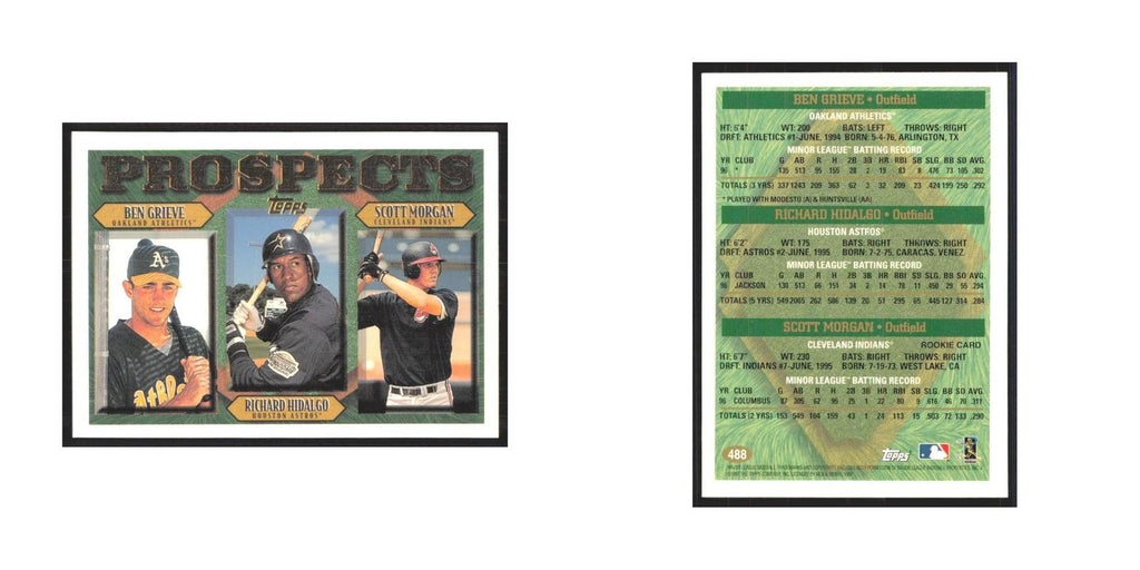 1997 Ben Grieve/Richard Hidalgo/Scott Morgan Oakland Athletics/Houston Astros/Cl