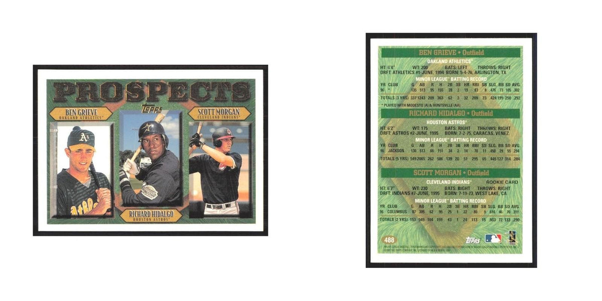 1997 Ben Grieve/Richard Hidalgo/Scott Morgan Oakland Athletics/Houston Astros/Cl