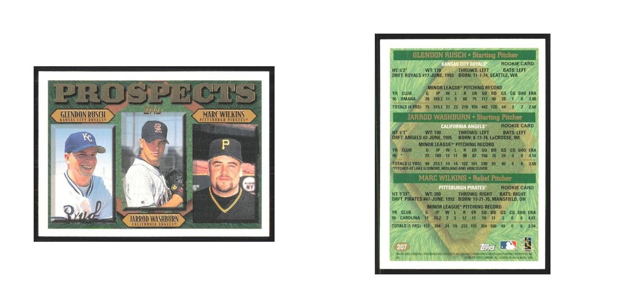 1997 Glendon Rusch/Jarrod Washburn/Marc Wilkins Kansas City Royals/California An